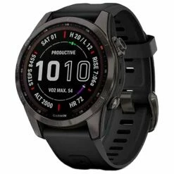 Montres GPS Garmin Fenix 7S Sapphire Solar Edition Carbon Gray Black